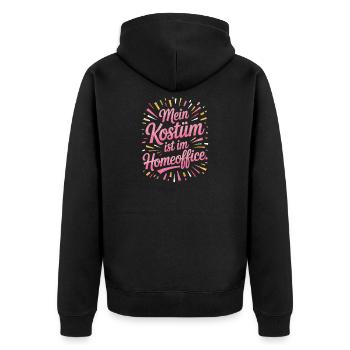 Costume is in the home office carnival carnival office - Unisex Premium Organic Zip Hoodie - black - Back - Nico (187cm)