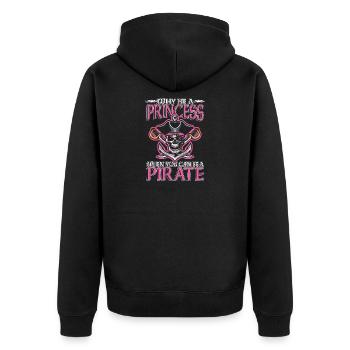 Édition Crâne de la Princesse Pirate - Veste à capuche bio Premium Unisexe - noir - Dos - Nico (187cm)