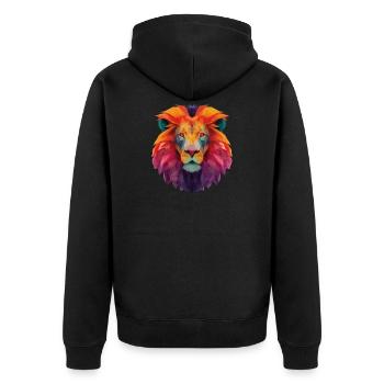 Lion - Veste à capuche bio Premium Unisexe - noir - Dos - Nico (187cm)