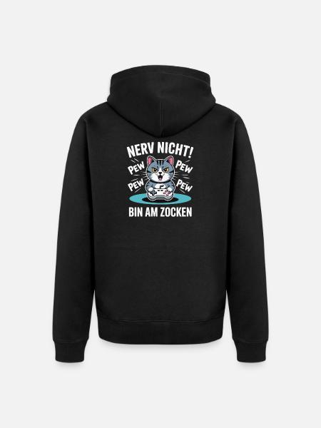 Courage Not I Gaming Cat Design - Veste à capuche bio Premium Unisexe - noir