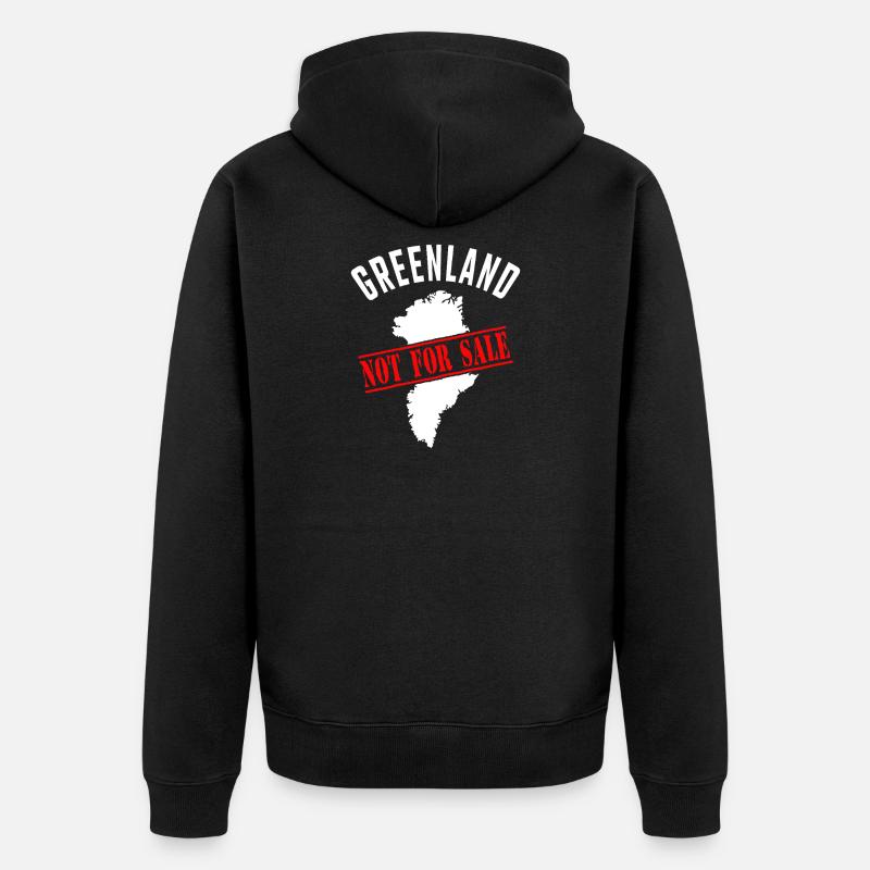 Groenland non à vendre - Veste à capuche bio Premium Unisexe - noir