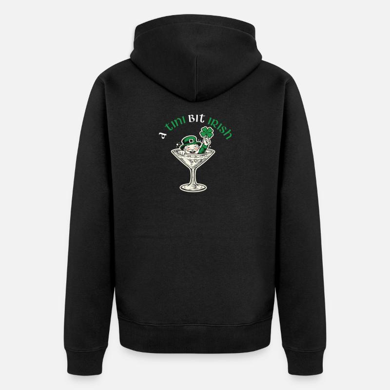 Ein Tini-bisschen irischer St. Patrick's Day - Unisex Premium Bio Zip Hoodie - Schwarz
