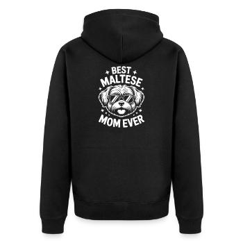 Dictons maltais Chiens Drôle de cadeau maltais - Veste à capuche bio Premium Unisexe - noir - Dos - Nico (187cm)