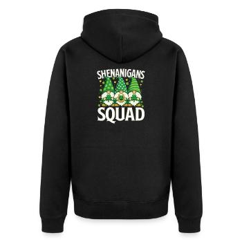Équipe des Estris St Patrick’s Irish - Veste à capuche bio Premium Unisexe - noir - Dos - Nico (187cm)