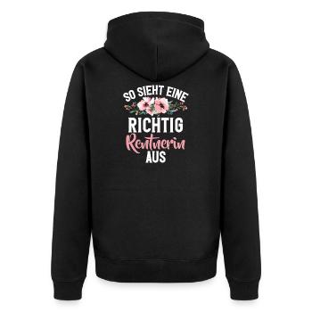 Voilà à quoi ressemble un vrai retraité de la part de grand-mère - Veste à capuche bio Premium Unisexe - noir - Dos - Nico (187cm)