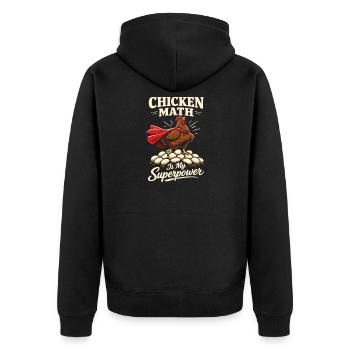 Mathématiques du poulet trop de poulets dans le - Veste à capuche bio Premium Unisexe - noir - Dos - Nico (187cm)