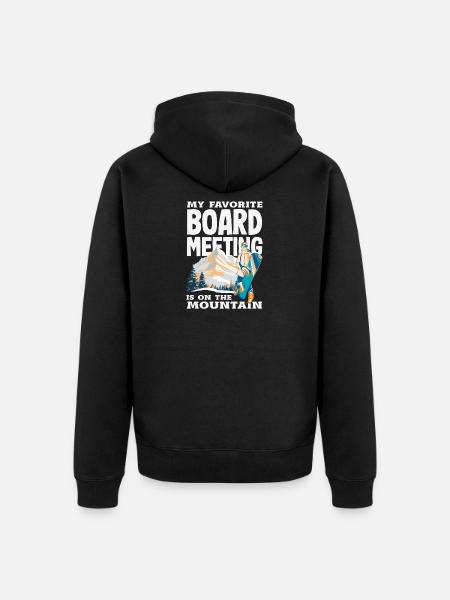 Télésiège de réunion de snowboard snowboard - Veste à capuche bio Premium Unisexe - noir