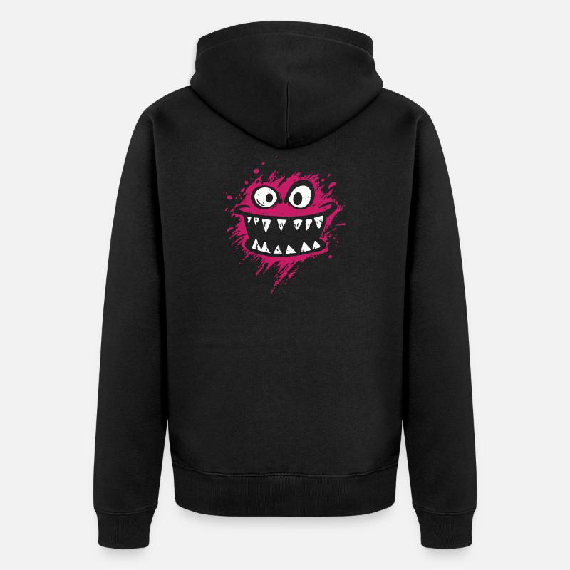 Petits Monstres : Éclaboussant joyeusement Monstermond - Veste à capuche bio Premium Unisexe - noir
