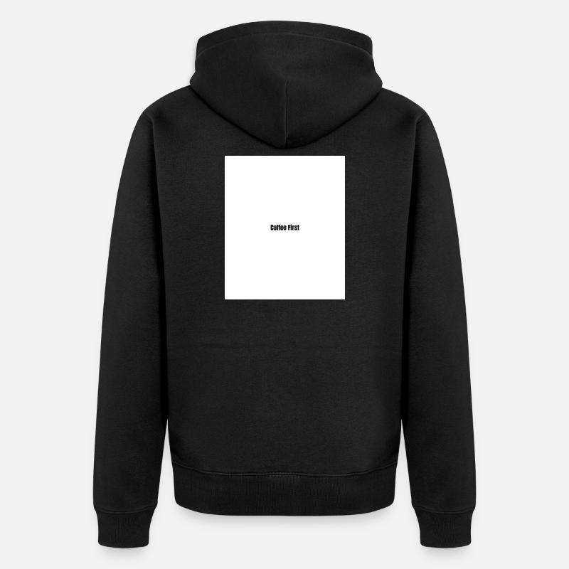 Le café d’abord - Veste à capuche bio Premium Unisexe - noir