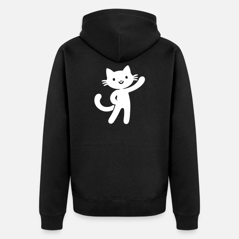 Chat mignon - Veste à capuche bio Premium Unisexe - noir