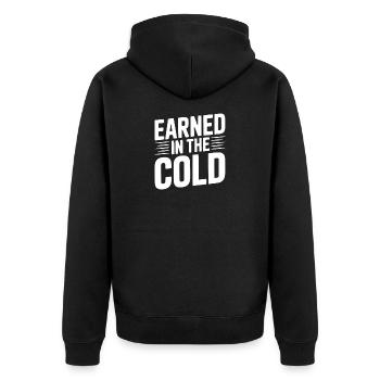 Gagné dans le froid - Veste à capuche bio Premium Unisexe - noir - Dos - Nico (187cm)