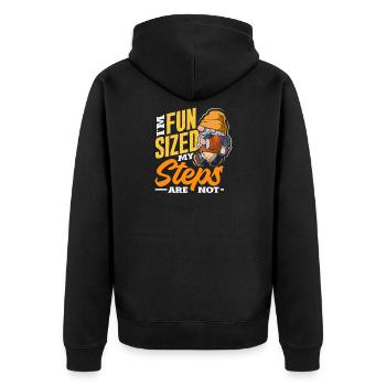 Wait for me, I've got little legs - Unisex Premium Organic Zip Hoodie - black - Back - Nico (187cm)