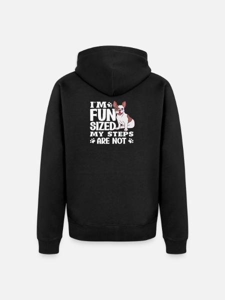 Attends-moi, j’ai de petites jambes - Veste à capuche bio Premium Unisexe - noir