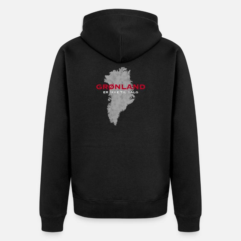 Le Groenland n’est pas à vendre, Danois - Veste à capuche bio Premium Unisexe - noir