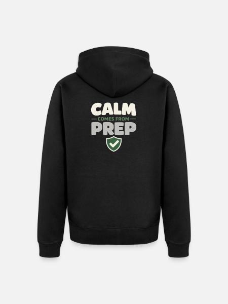 Calmness beats panic, lifestyle, - Unisex Premium Organic Zip Hoodie - black