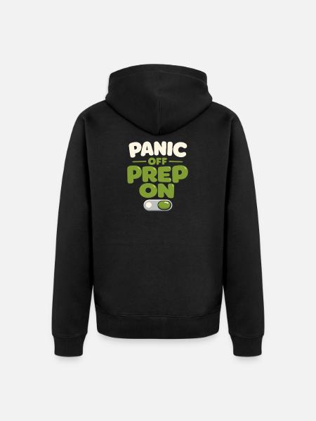 Calmness beats panic, lifestyle, - Unisex Premium Organic Zip Hoodie - black