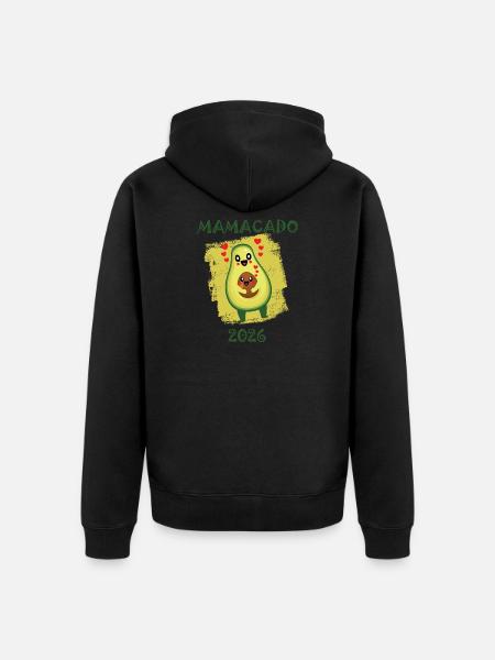 Avocado 2026 Mamacado Funny Saying - Unisex Premium Organic Zip Hoodie - black