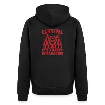 Carnival Party In Paradise Circus Performer Gifts - Unisex Premium Bio Zip Hoodie - Schwarz - Hinten - Nico (187cm)