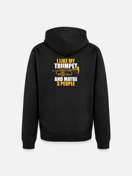 J’aime mon trompettiste - Veste à capuche bio Premium Unisexe - noir