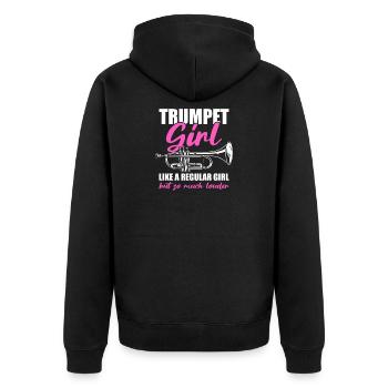 Trompettiste Fille Trompettiste - Veste à capuche bio Premium Unisexe - noir - Dos - Nico (187cm)