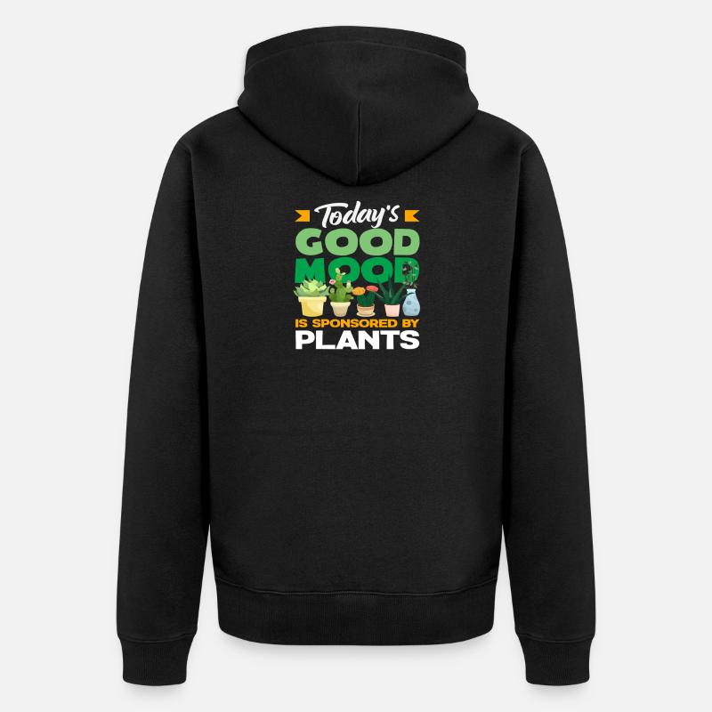 Succulente amoureuse des plantes - Veste à capuche bio Premium Unisexe - noir