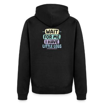Cute Saying Humor Meme Funny Gift Idea - Unisex Premium Organic Zip Hoodie - black - Back - Nico (187cm)
