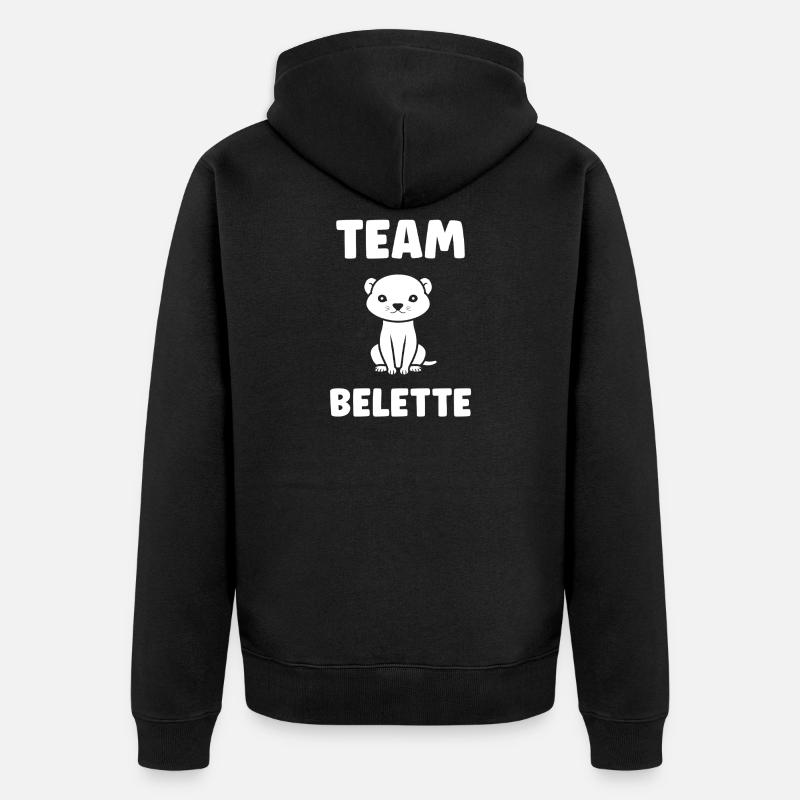 Team Belette  - Veste à capuche bio Premium Unisexe - noir