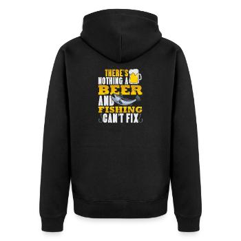 Pêcheur sportif pêcheur pêcheur Pêcheur Dit - Veste à capuche bio Premium Unisexe - noir - Dos - Nico (187cm)