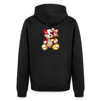 baybe_-1- - Veste à capuche bio Premium Unisexe - noir - Dos - Nico (187cm)