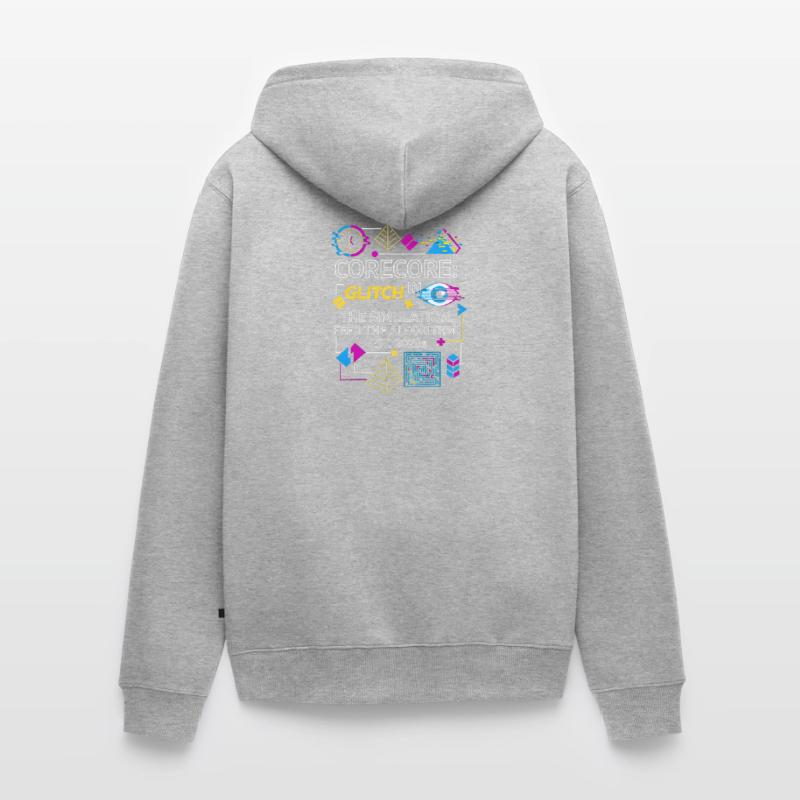 Collage d’algorithmes de simulation de bugs Corecore Veste à capuche bio Premium Unisexe