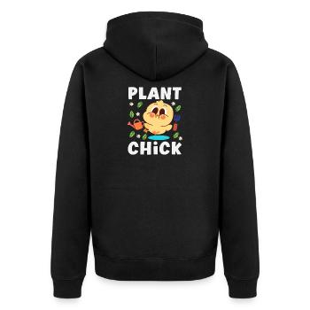 Plant Lover Chick Plants Succulent Flower - Veste à capuche bio Premium Unisexe - noir - Dos - Nico (187cm)