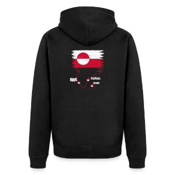Nuuk du drapeau du Groenland - Veste à capuche bio Premium Unisexe - noir - Dos - Nico (187cm)