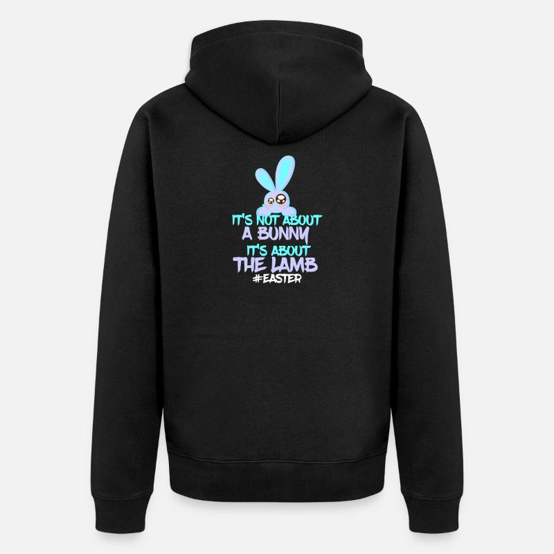 Oster Bunny vs Lamb Design - Veste à capuche bio Premium Unisexe - noir