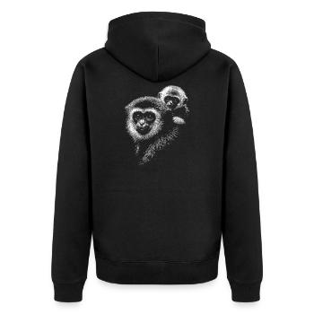 Gibon - Veste à capuche bio Premium Unisexe - noir - Dos - Nico (187cm)