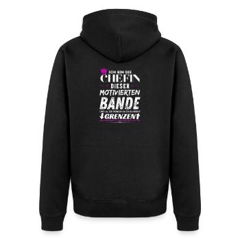 Chefin dieser Motivierten Bande Chefin Geschenke - Veste à capuche bio Premium Unisexe - noir - Dos - Nico (187cm)