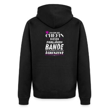 Chefin dieser Familiären Bande Chefin Geschenke - Veste à capuche bio Premium Unisexe - noir - Dos - Nico (187cm)