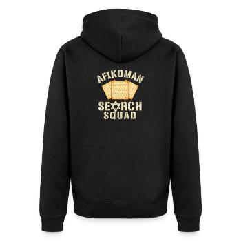 Afikomen Search Squad Eder Pesah Fun - Veste à capuche bio Premium Unisexe - noir - Dos - Nico (187cm)