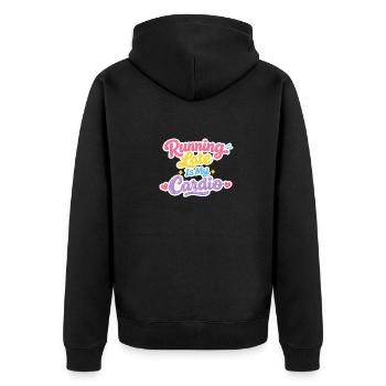 Running Late Is My Cardio – Statement Shirt - Unisex Premium Organic Zip Hoodie - black - Back - Nico (187cm)