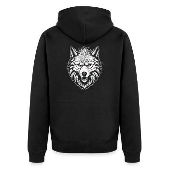 Loup - Veste à capuche bio Premium Unisexe - noir - Dos - Nico (187cm)