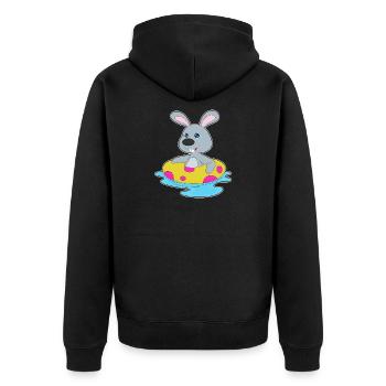 Été de la piscine de natation Bunny - Veste à capuche bio Premium Unisexe - noir - Dos - Nico (187cm)