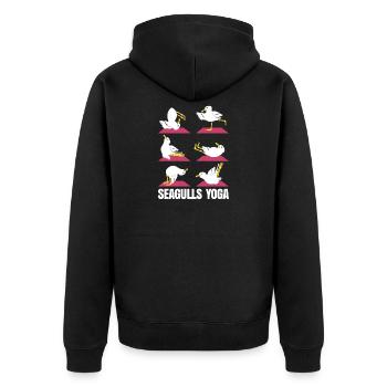 Annonce de la grossesse maman des jumeaux maman maman - Veste à capuche bio Premium Unisexe - noir - Dos - Nico (187cm)