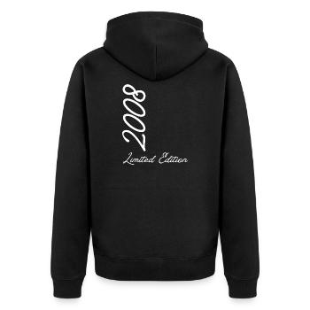 2008 Millennium Limited Edition - Unisex Premium Organic Zip Hoodie - black - Back - Nico (187cm)