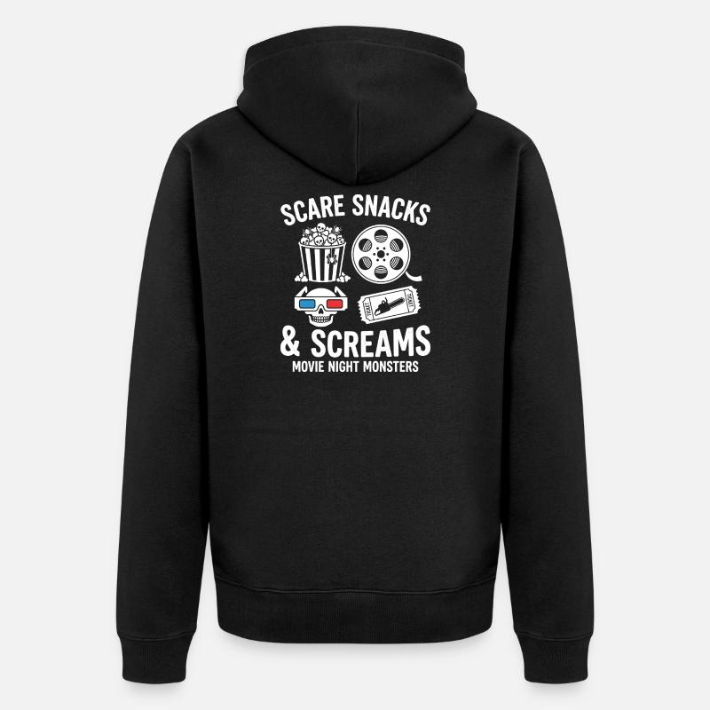 Snacks effrayants & Cris - Veste à capuche bio Premium Unisexe - noir