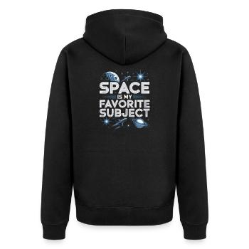 Astronomer Galaxy Outerspace Universe Astronomy - Unisex Premium Organic Zip Hoodie - black - Back - Nico (187cm)