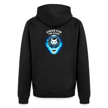 Cat Astronaut Space - Veste à capuche bio Premium Unisexe - noir - Dos - Nico (187cm)