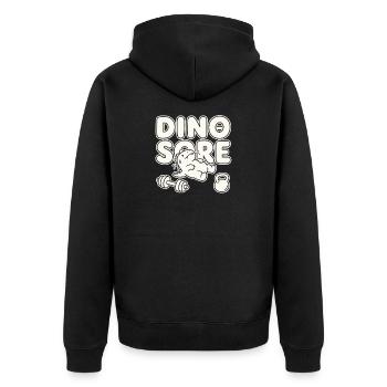 Dino Sore Drôle de jeu de mots sur l’entraînement de gym - Veste à capuche bio Premium Unisexe - noir - Dos - Nico (187cm)