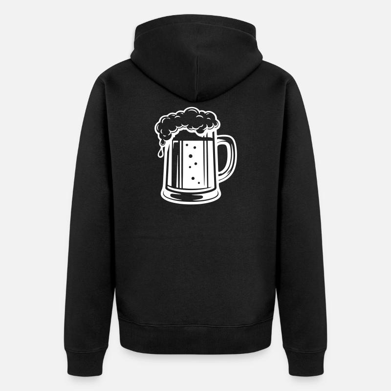 Bière Beer Symbol Beer - Veste à capuche bio Premium Unisexe - noir