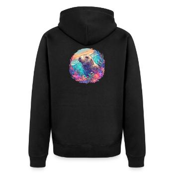 Lions de mer Lion de mer - Veste à capuche bio Premium Unisexe - noir - Dos - Nico (187cm)