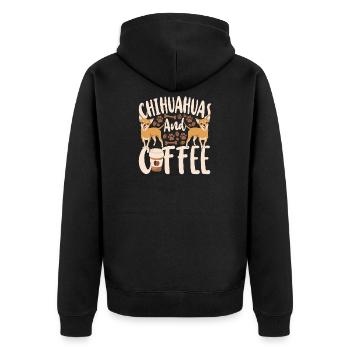 Café Chihuahua Chihuahua - Veste à capuche bio Premium Unisexe - noir - Dos - Nico (187cm)