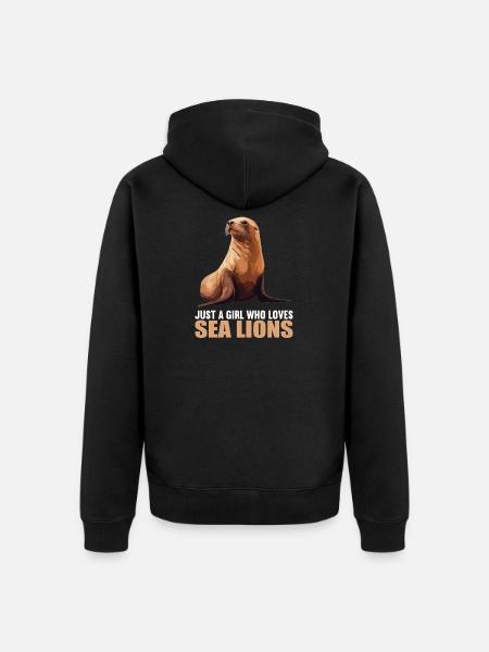 Seelöwen Seelöwe - Unisex Premium Bio Zip Hoodie - Schwarz